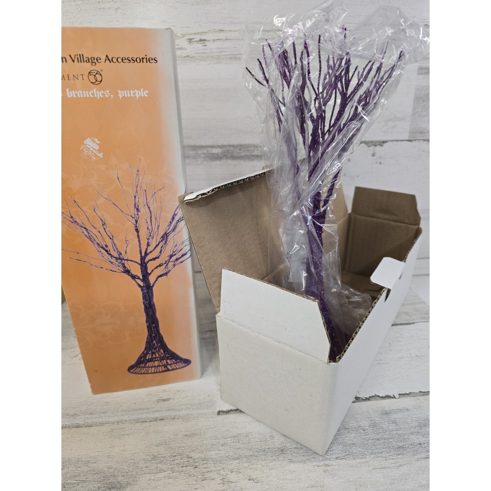 Department 56 Halloween Village Haunted Branches Purple Wire Tree 11in 4033854